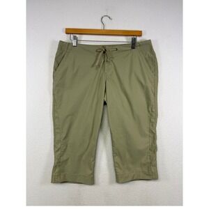 Gorpcore Hiking Canyon Creek Womens Medium Olive Green Stretch Capri Pants‎ 7634
